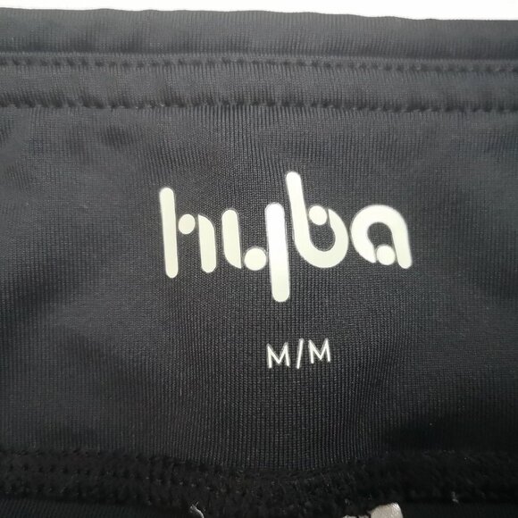 Hyba Ladies Size Medium Ankle Length Black Workout Leggings w/ Cutout Detail - Picture 3 of 11